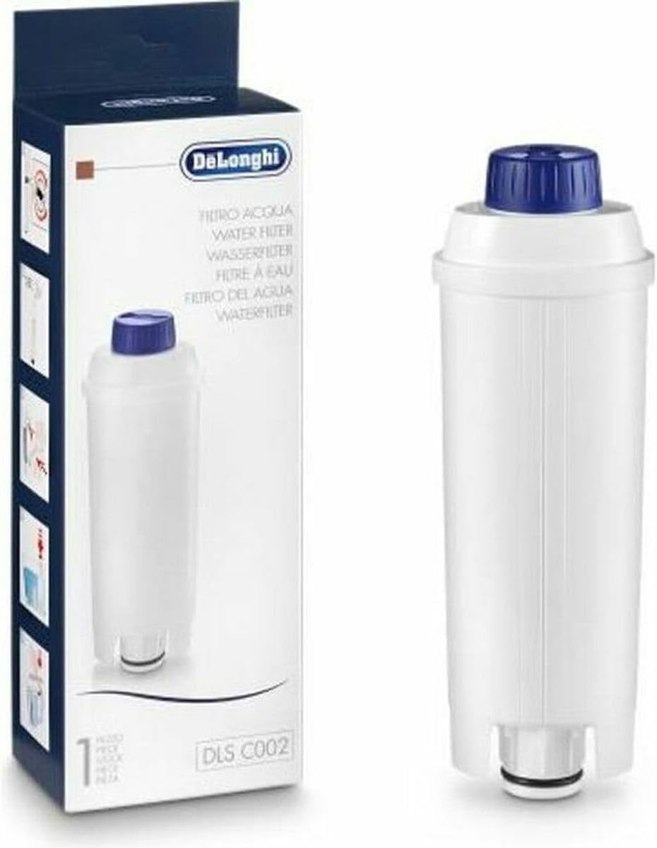 De'Longhi Cartouche Filtrante DLSC002, Filtre a Eau Machine a Café, Blanc