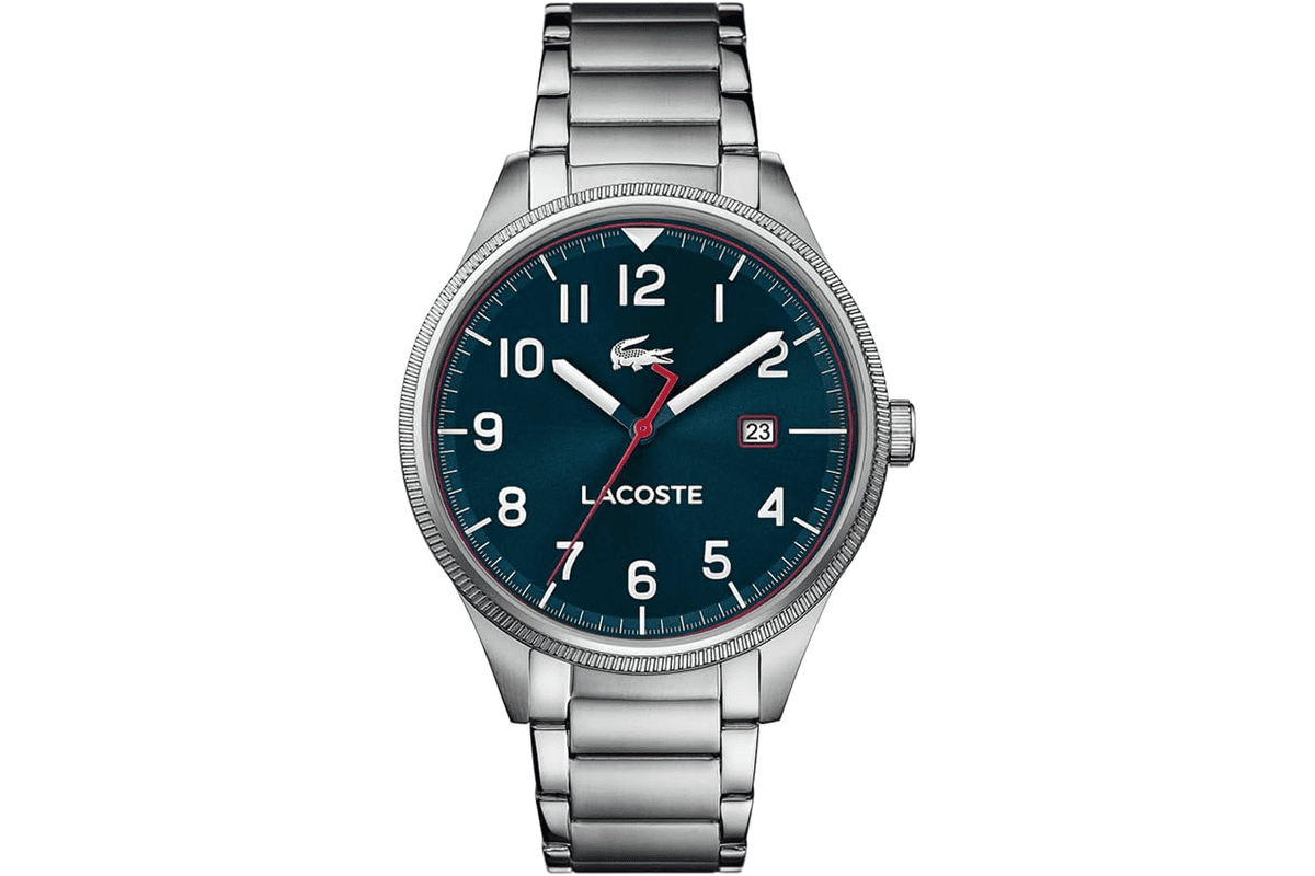 Montre Lacoste Continental homme quartz bracelet acier argenté 77,99 €