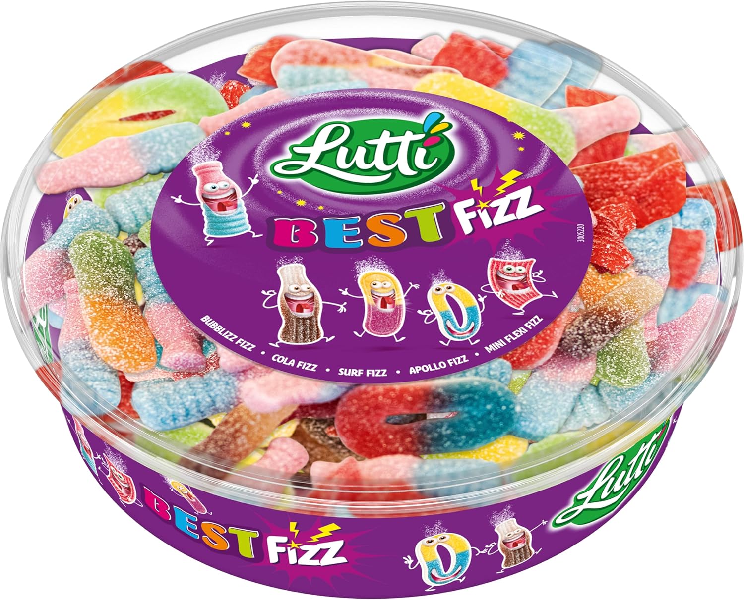 Lutti Best Fizz Bonbons Tubo 550 g