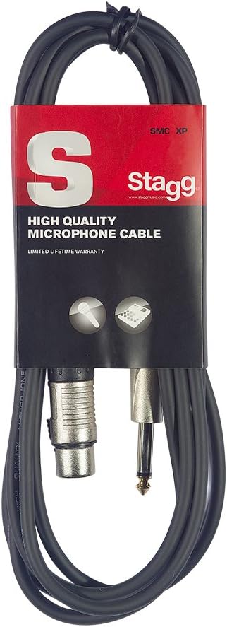Stagg 6 m Câble Microphone XLR - Phono de Haute Qualité - Noir