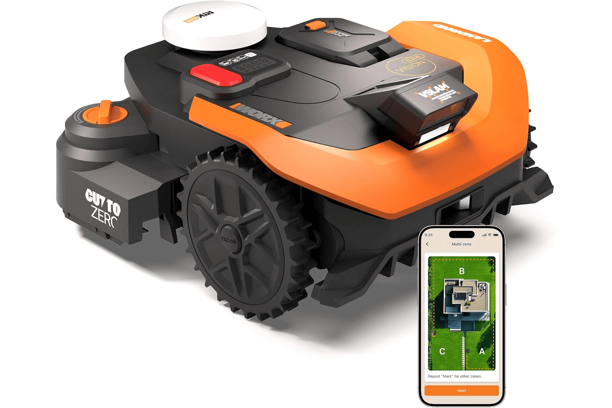 WORX Vision Cloud WR330E robot tondeuse IA RTK Cloud 3 000 m² sans fil 1 812,69 €