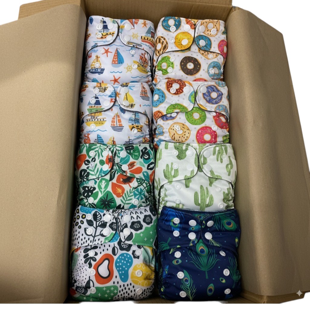 Kit de bienvenue ADZ Nadons avec dix couches lavables pour nouveau-né