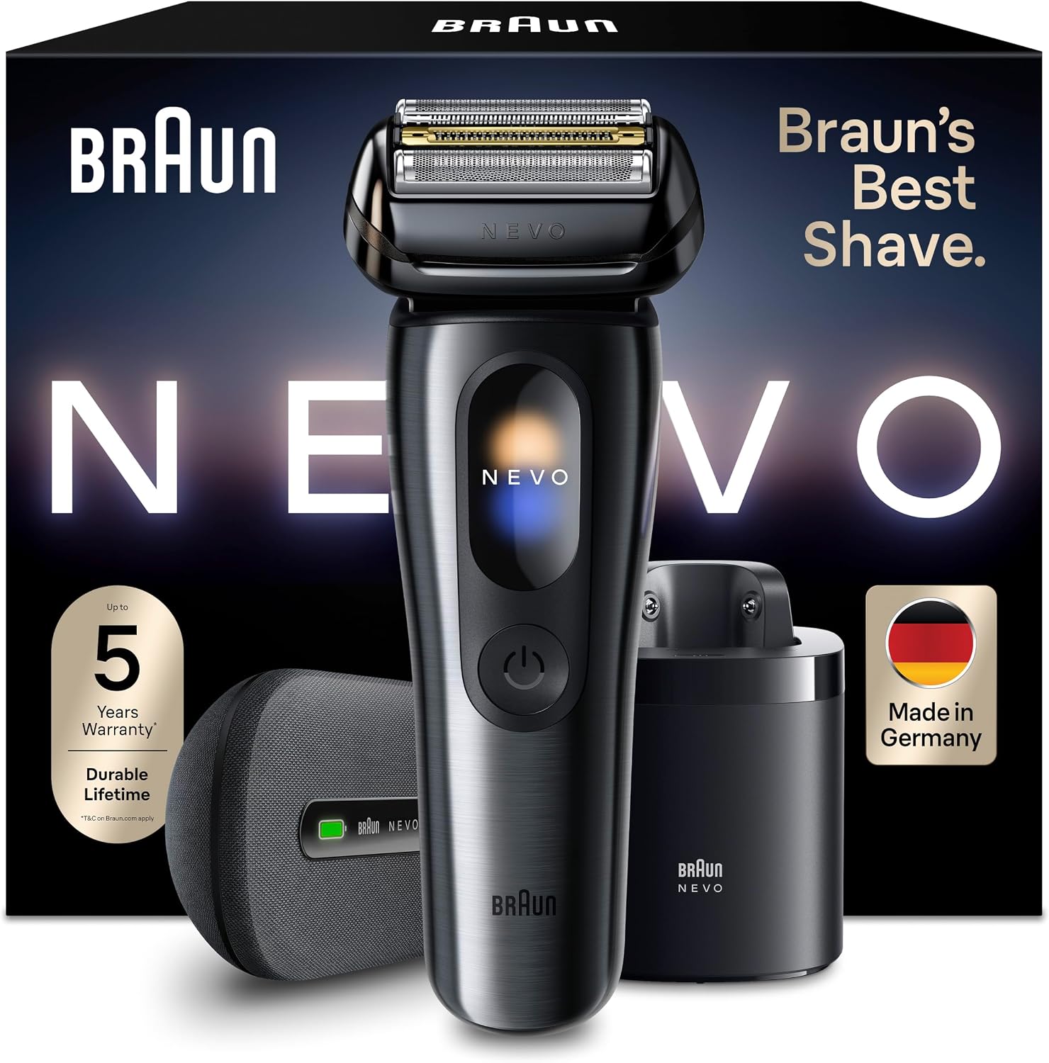 Rasoir électrique Braun NEVO11005C argent et accessoires