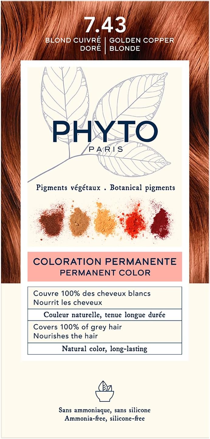 Boîte de coloration Phyto Color 7.43 Blond Cuivré