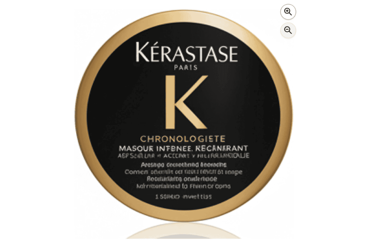 Masque Kérastase Chronologiste à 30,88 € au lieu de 49 € sur Amazon (-37 %, -18 € d'économie) : pot doré et noir du soin capillaire luxe de la marque, masque intense régénérant au caviar et à l'acide hyaluronique, nutrition + hydratation + brillance, fibres reconstituées en profondeur, parfum raffiné longue durée, tous types de cheveux