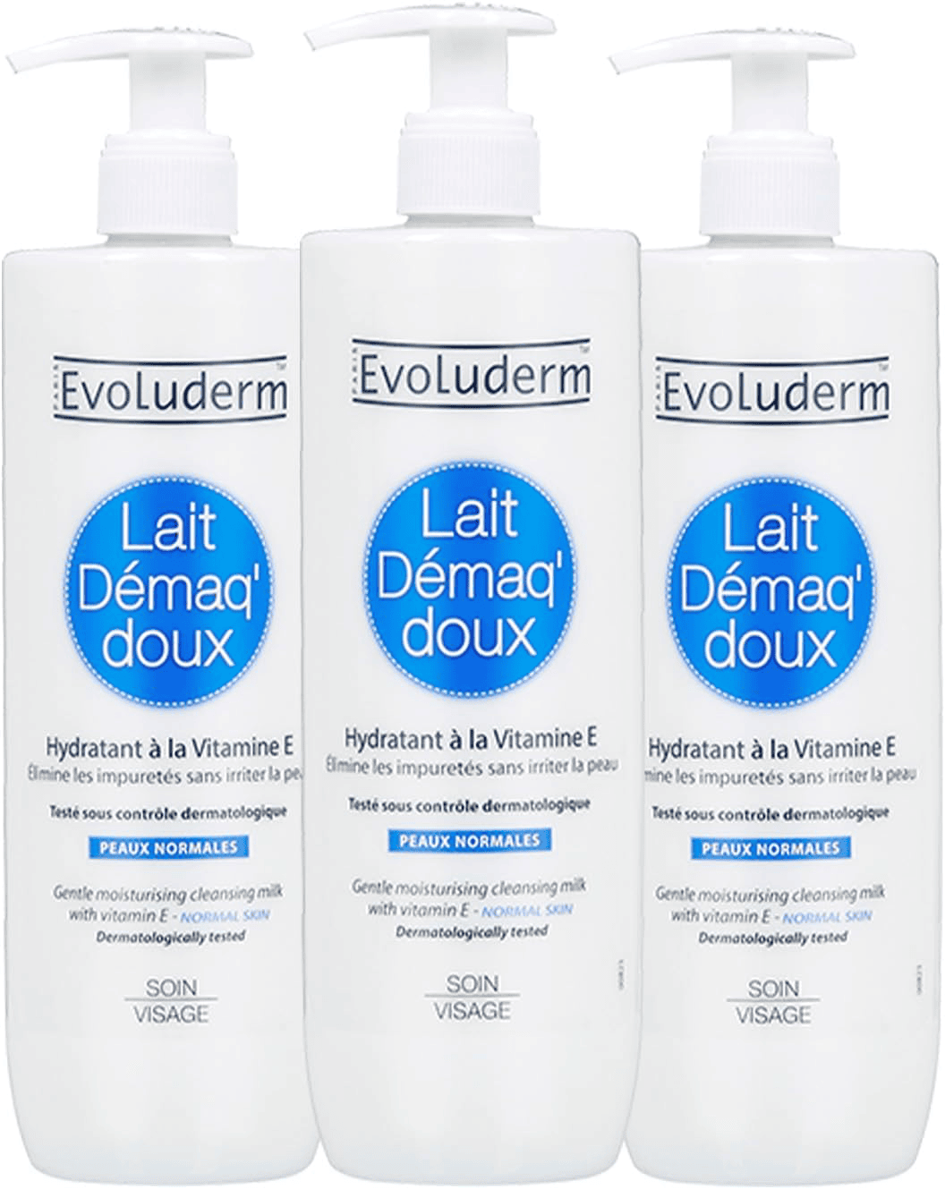 Evoluderm Lait Doux démaquillant français 200 ml prix mini