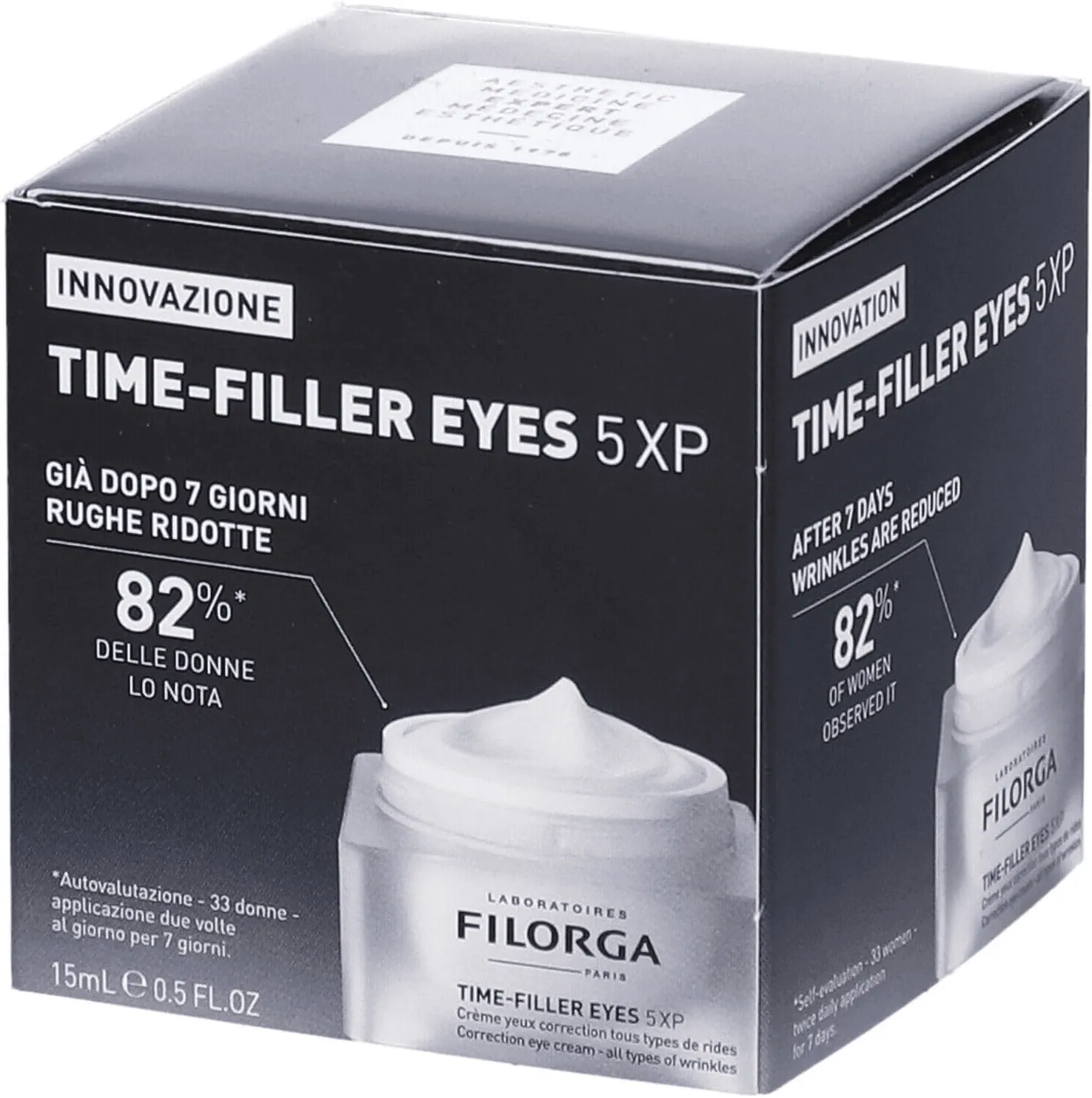 Trois soins anti-âge Filorga Time-Filler, NCEF-Revitalize et Optim-Eyes