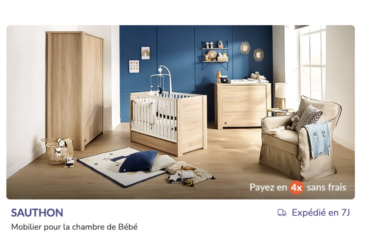 Vente privée Sauthon mobilier chambre bébé