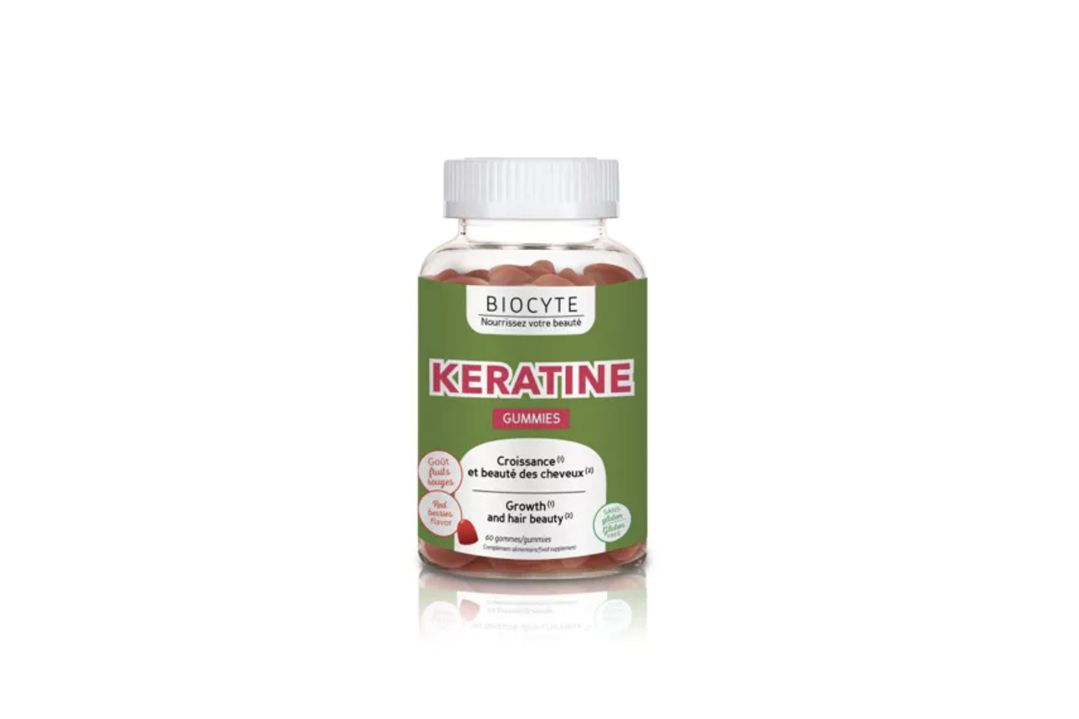 Biocyte Kératine Gummies goût fruits rouges 60 gummies