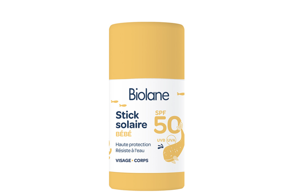 Biolane Stick Solaire Bébé SPF50 haute protection visage et corps