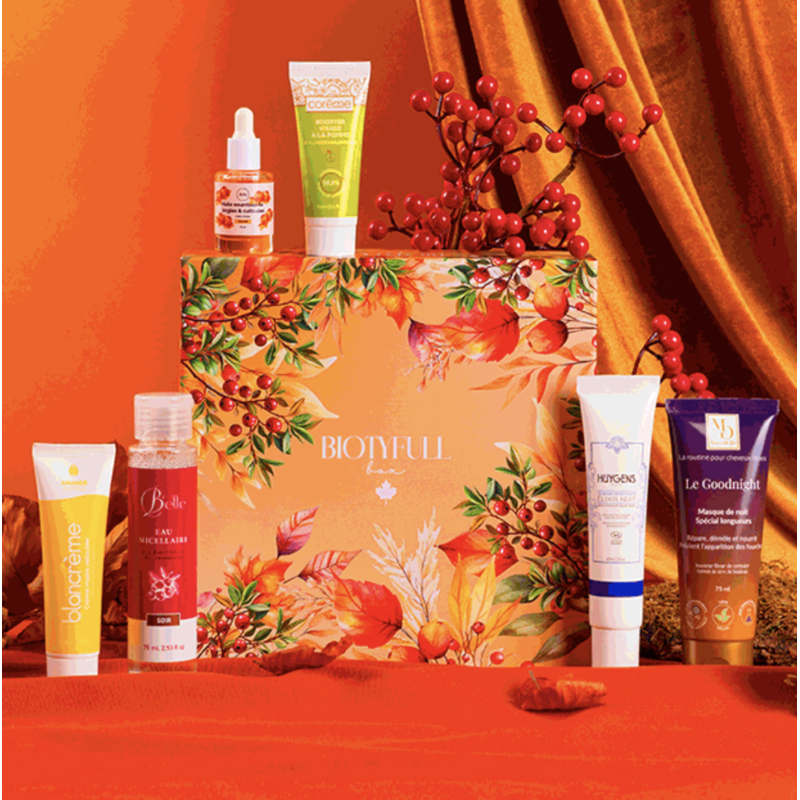 Vue d'ensemble des 6 box Biotyfull pour 13 euros