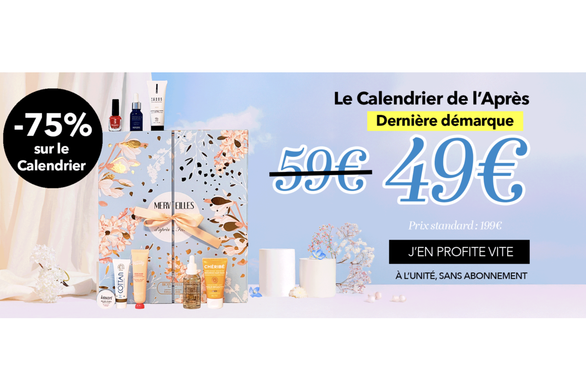 Biotyfull Calendrier de l'Après 2026 dernière démarque -75% à 49€