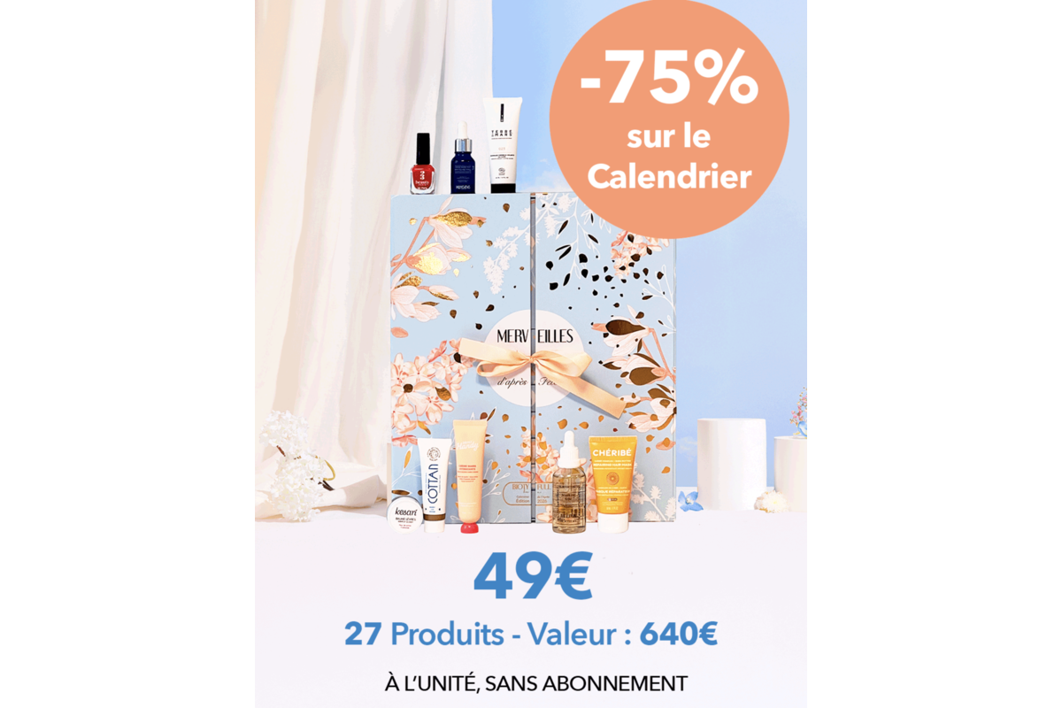 Biotyfull Calendrier de l'Après 2026 27 produits bio valeur 640€ à 49€