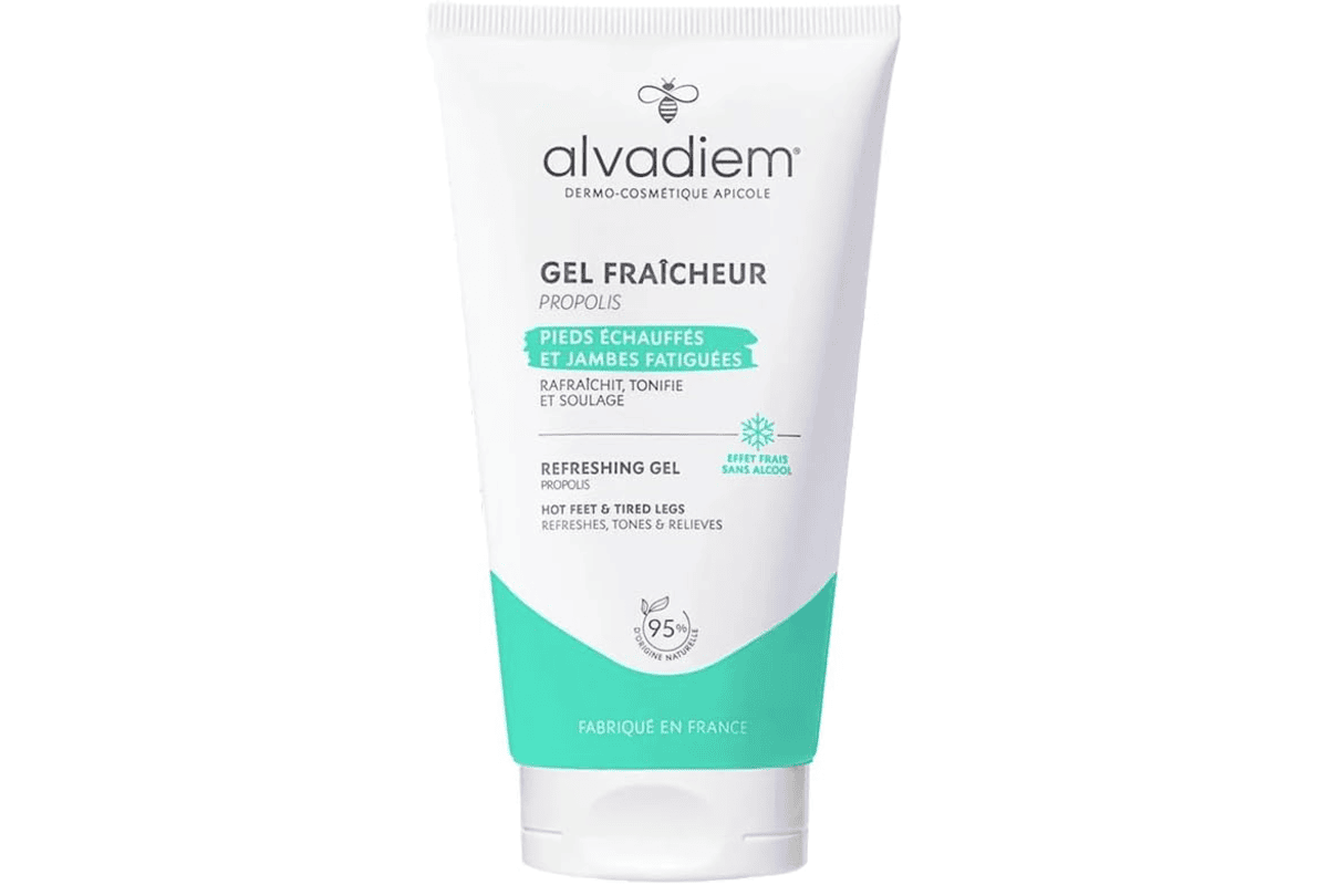 Alvadiem gel fraîcheur Propolis jambes lourdes pieds échauffés soulage rafraîchit tonifie menthol marron d'Inde arnica 12,49 € Amazon