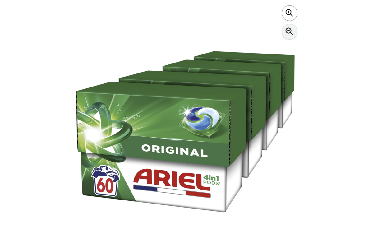 Ariel PODS 4en1 Original 60 lavages 19€ Amazon French Week -33% lessive capsules made in France