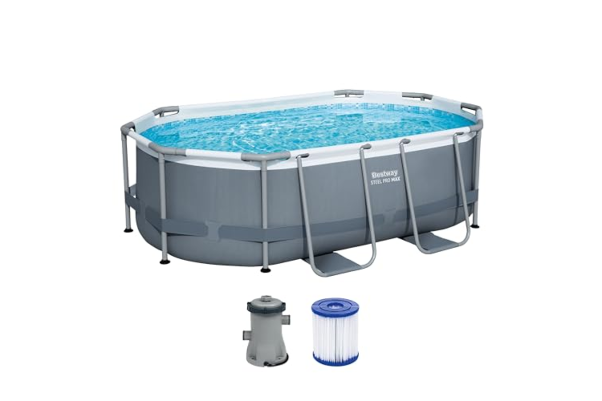 Bon plan Amazon Bestway Steel Pro Max piscine hors sol ovale 305x200x84 cm grise mai 2026