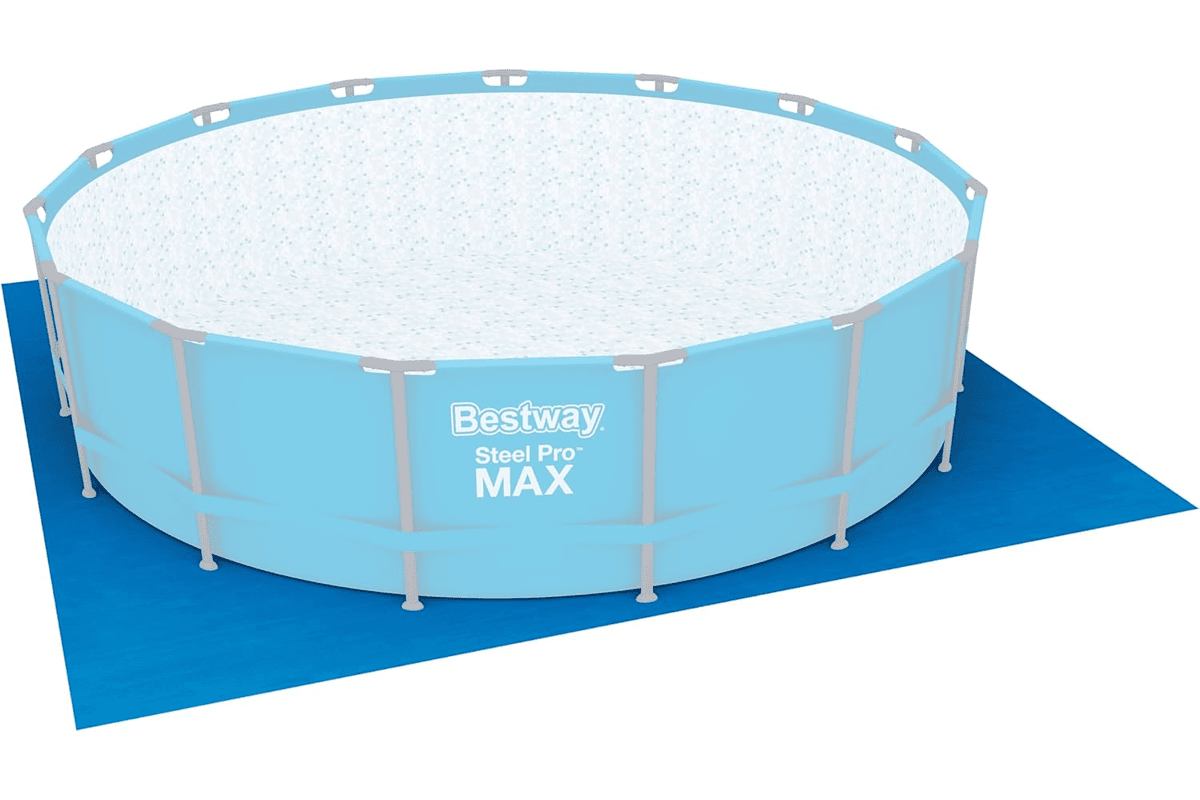 Bestway tapis de sol carré 488 x 488 cm pour piscine hors sol Fast Set Steel Pro Max Power Steel Hydrium protection sol jardin bon plan Amazon