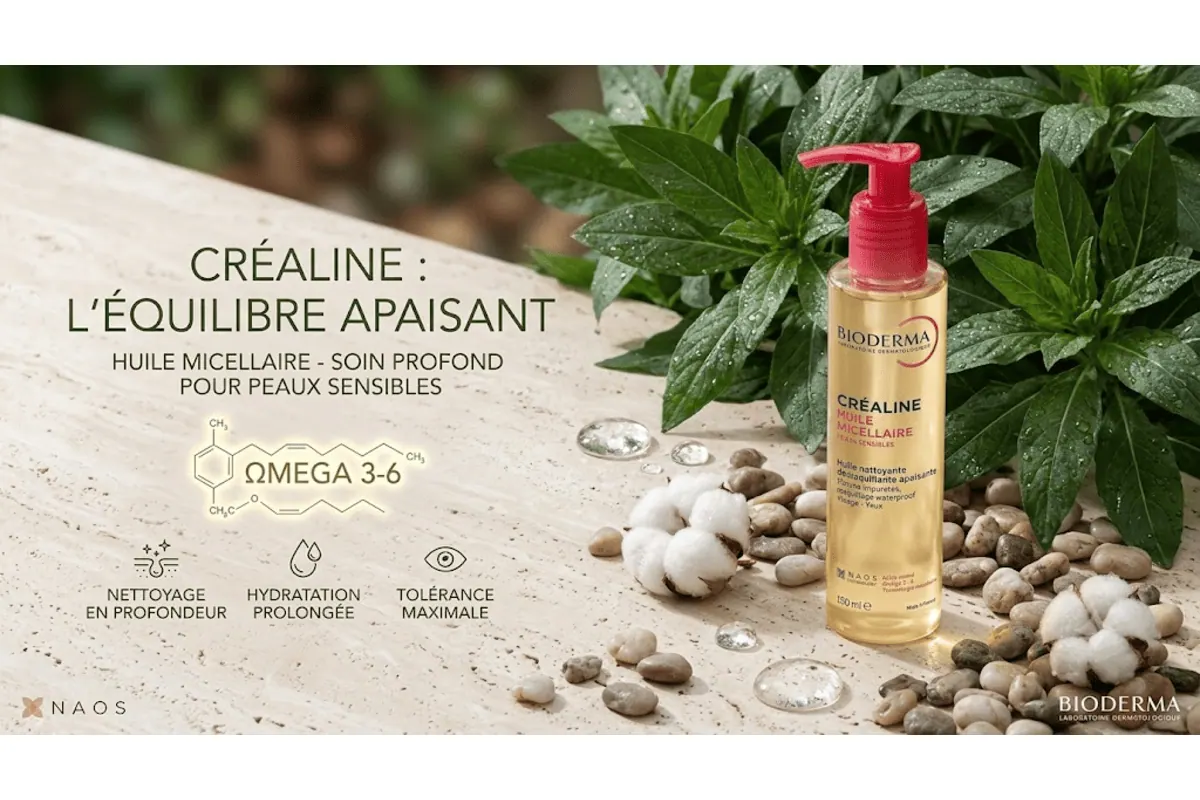 Flacon pompe Bioderma Créaline Huile Micellaire 150 ml
