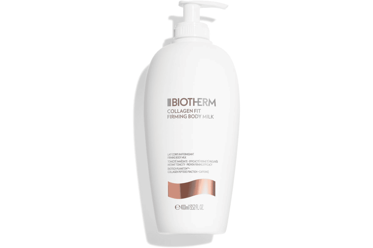 Biotherm Collagen Fit Lait Raffermissant Hydratant 400 ml peptides collagène Biotech Plankton caféine bon plan Amazon