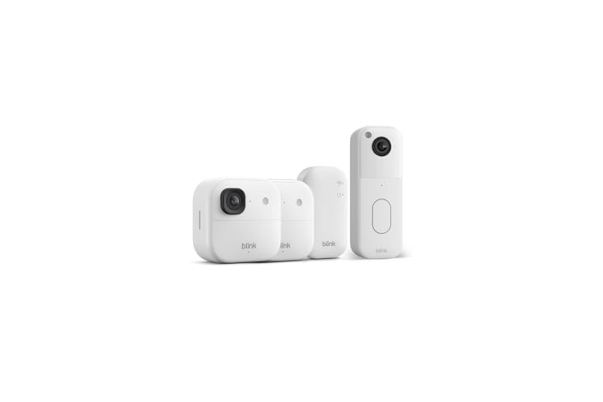 Blink Camera 2K+ exterieure blanche sonnette video module sync surveillance maison
