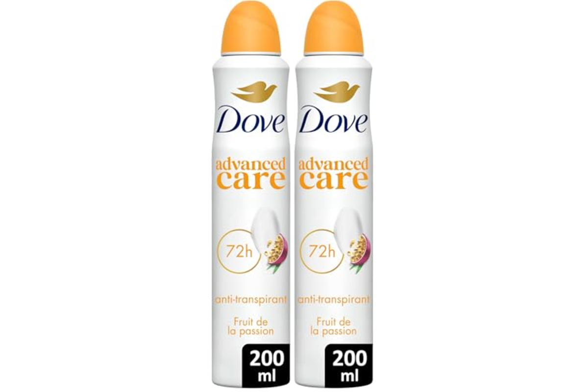 DOVE déodorant spray Fruit de la Passion 72h — lot de 2 × 200 ml bon plan Amazon 5,51 € mai 2026