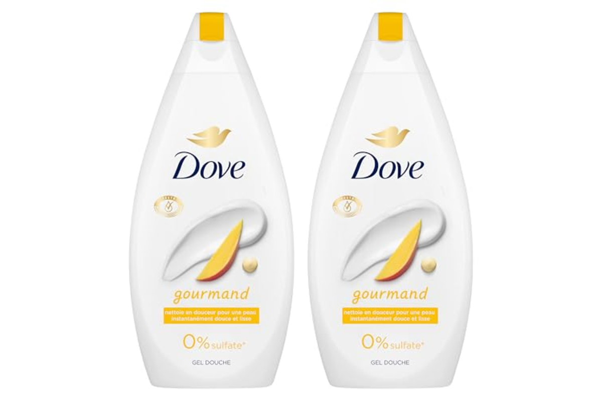 DOVE Gel Douche Essentiel Gourmand (lot 2 × 450 ml) bon plan Amazon mai 2026