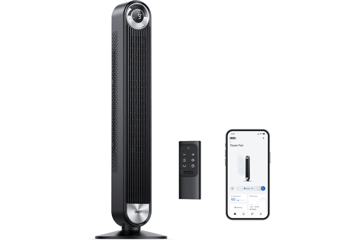 Bon plan Amazon DREO Cruiser Pro 106cm ventilateur tour smart WiFi Alexa oscillation 90° 9 vitesses minuterie 12h contrôle app vocal LED 99,99€ au lieu de 119,99€ canicule 2026