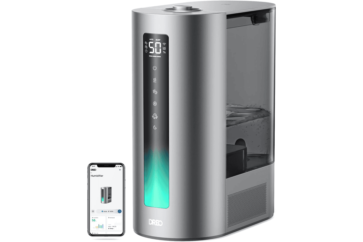 Humidificateur Dreo 6 litres intelligent avec brume chaude et froide et diffuseur huiles essentielles