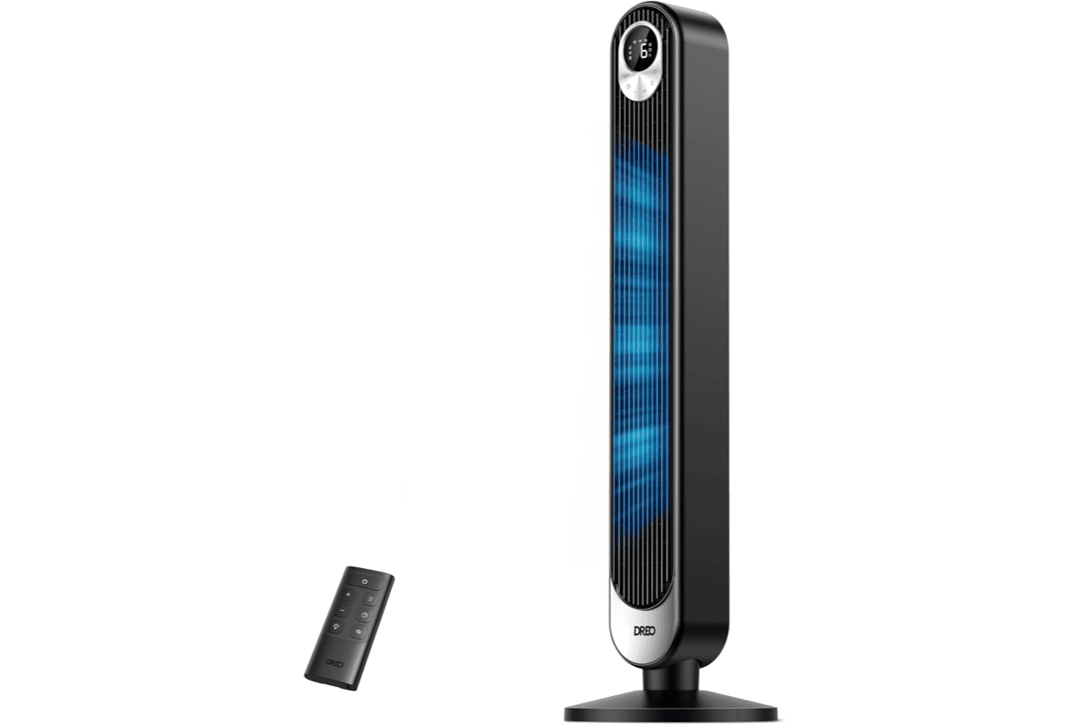 Dreo ventilateur colonne silencieux 106 cm télécommande 9 vitesses oscillant