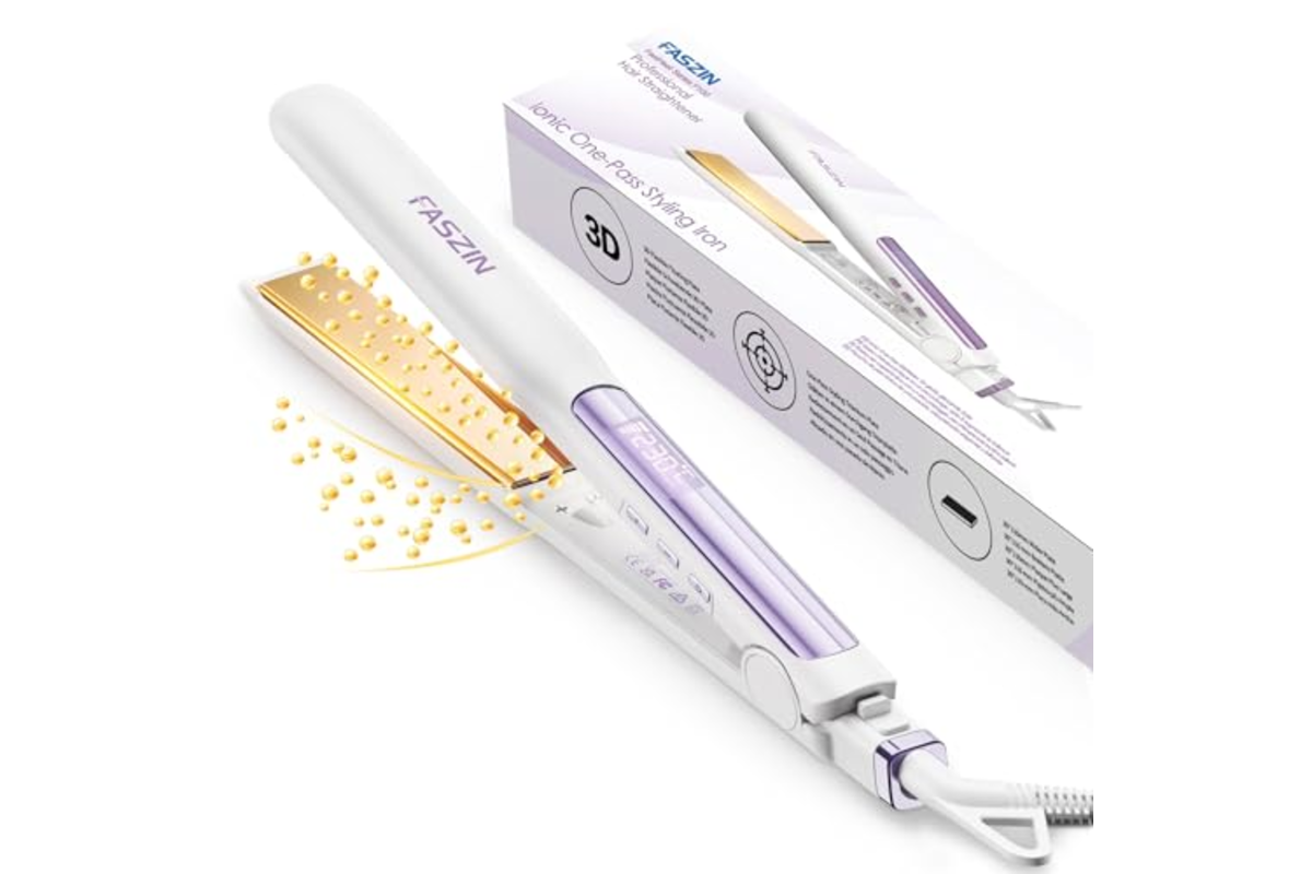 Fer à lisser Faszin titanium ionique — 11 températures, plaque flottante 3D, double tension bon plan Amazon 39,98 € mai 2026