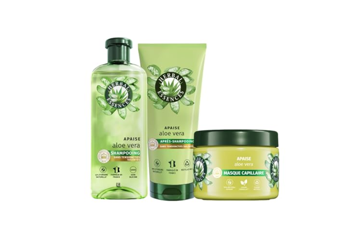 Trio shampoing Herbal Essences Apaise (cheveux secs, parfum jasmin) bon plan Amazon mai 2026
