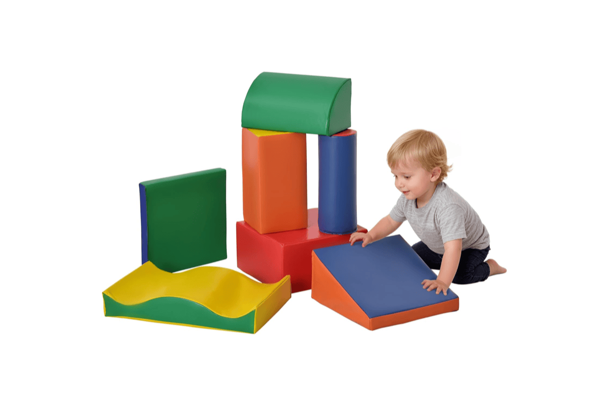 Bon plan Amazon HOMCOM 7 PCS module motricité bébé parcours blocs construction mousse EPE multicolore enfant préscolaire 57 euros mai 2026