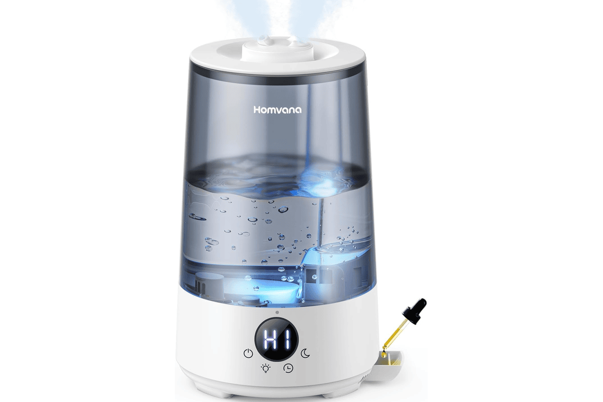 Homvana Humidificateur 3,6 L Top-Fill humidificateur d'air bébé 33,49 € bon plan Amazon