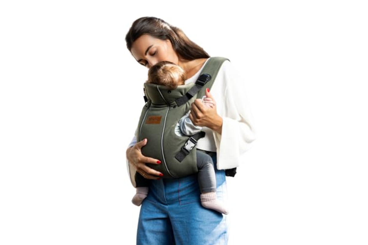 Jane Dual porte bebe ergonomique vert botanique 3 positions naissance 15 kg respirant rembourre