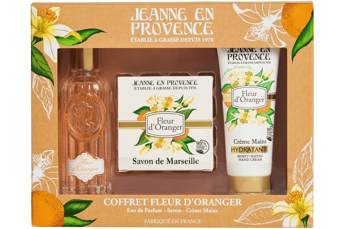 Jeanne en Provence Coffret Fleur d'Oranger EDP crème mains savon bon plan Amazon 9,90 euros