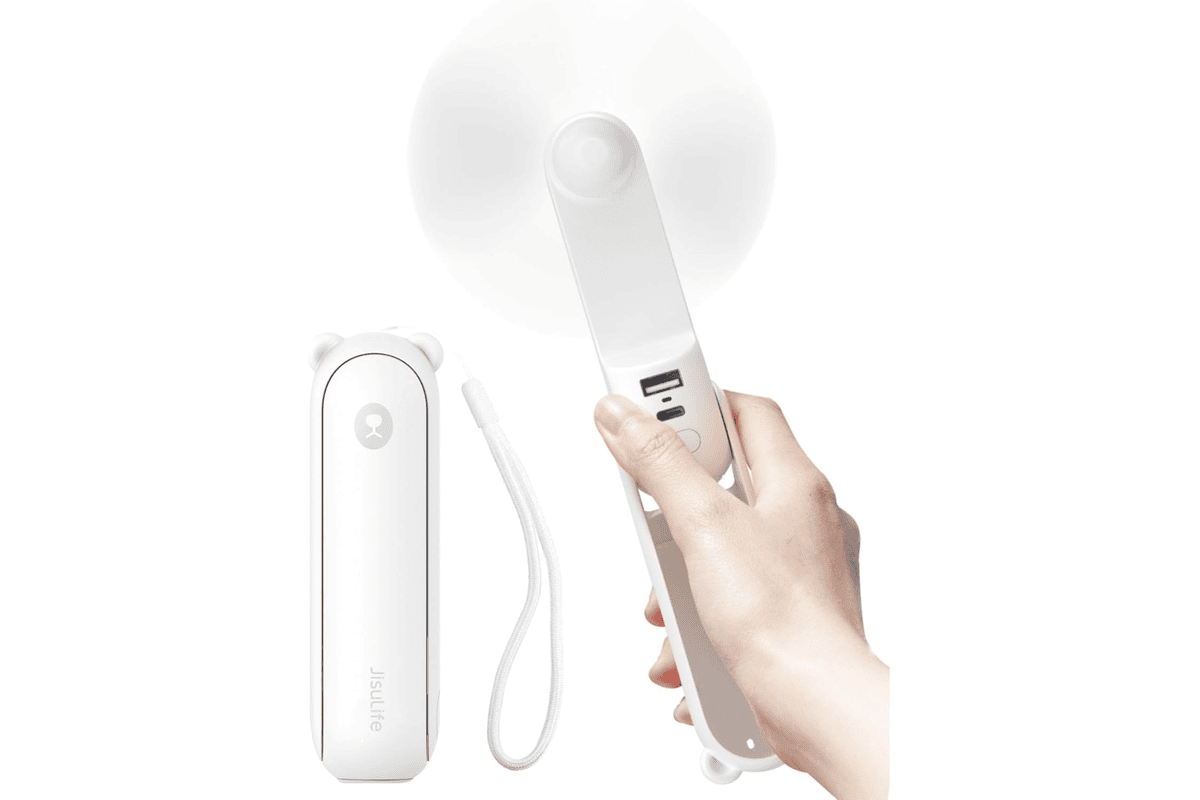 JISULIFE Ventilateur portatif 4500 mAh ventilateur de poche 18,99 € bon plan Amazon
