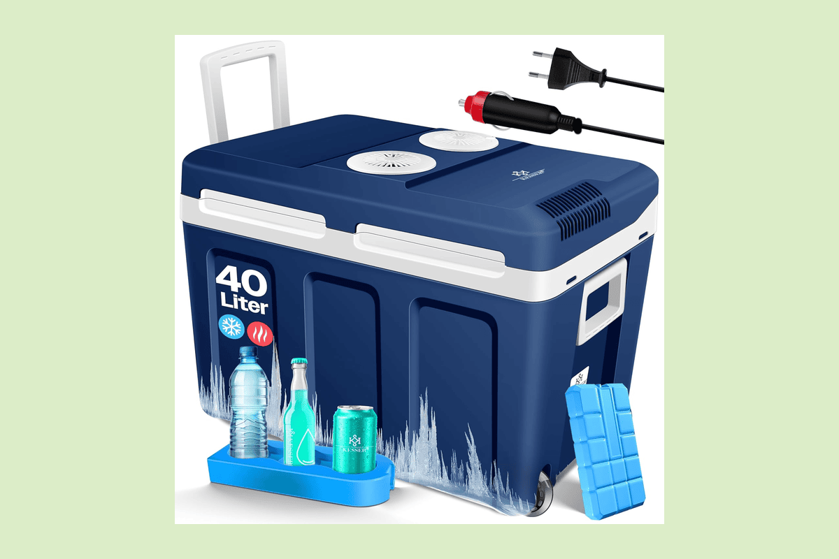 KESSER glacière à roulettes 40 litres garder au chaud refroidir thermoélectrique 12 volts 230 volts mini-réfrigérateur thermobox voiture bateau camping EEK A++ 97,80 euros Amazon