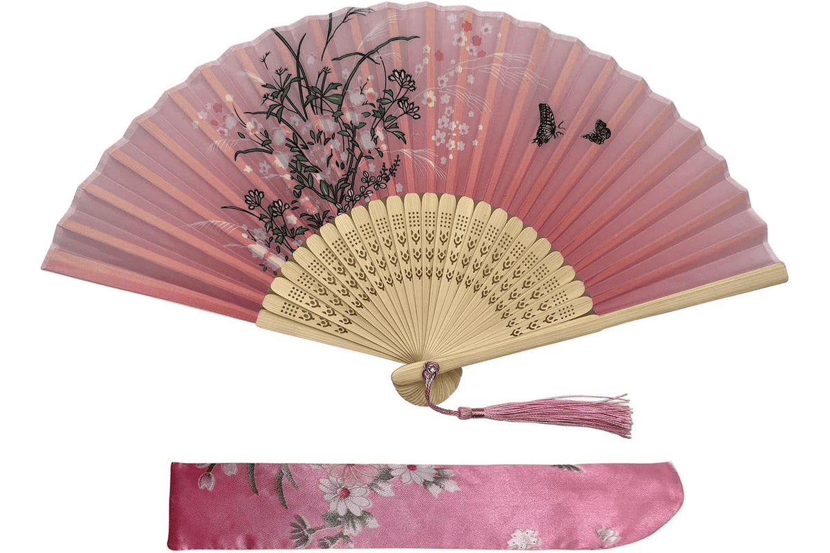 Kibon éventails pliants bambou avec pampille cadeau anniversaire mariage bon plan Amazon 5,99 €