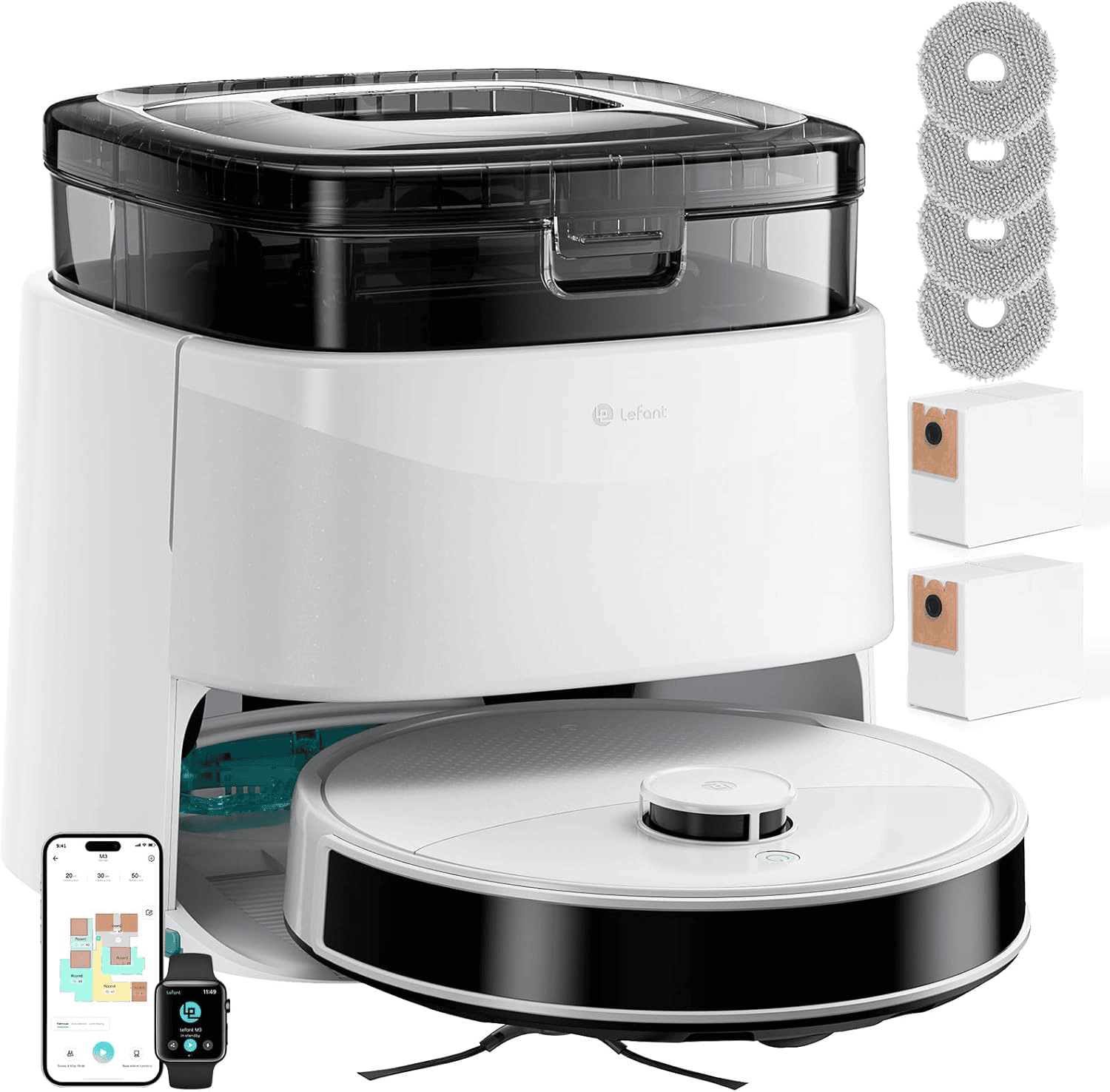 Bon plan Amazon Lefant M3 robot aspirateur laveur 12000 Pa station promo mai 2026