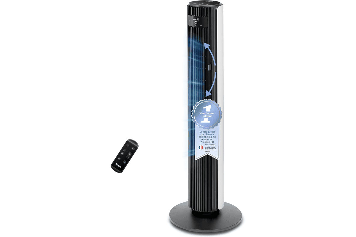 LEVOIT ventilateur colonne silencieux 12 vitesses télécommande bon plan Amazon 109,99 €