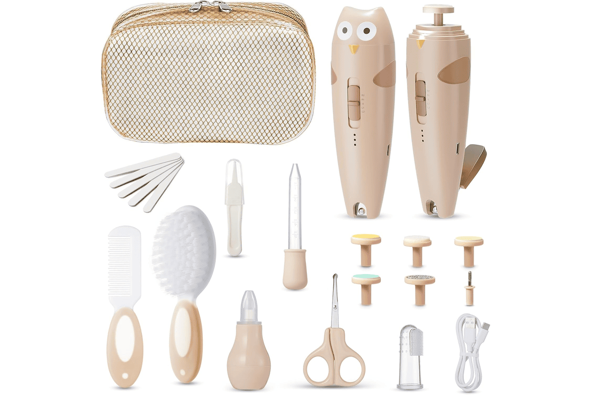 Lictin lime à ongle électrique bébé 25 en 1 kit manucure silencieux nouveau-né enfant adulte