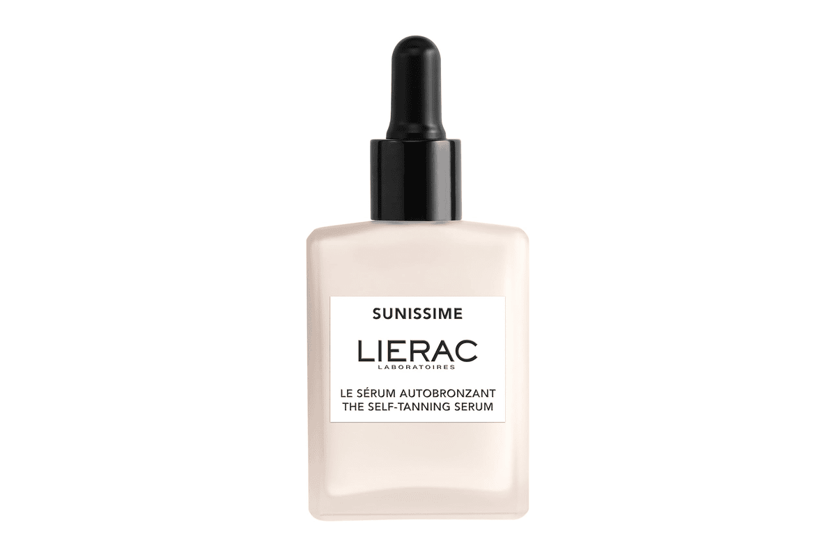 Lierac Sunissime sérum autobronzant visage 30 ml flacon doré pompe DHA acide hyaluronique Amazon 16,90 €