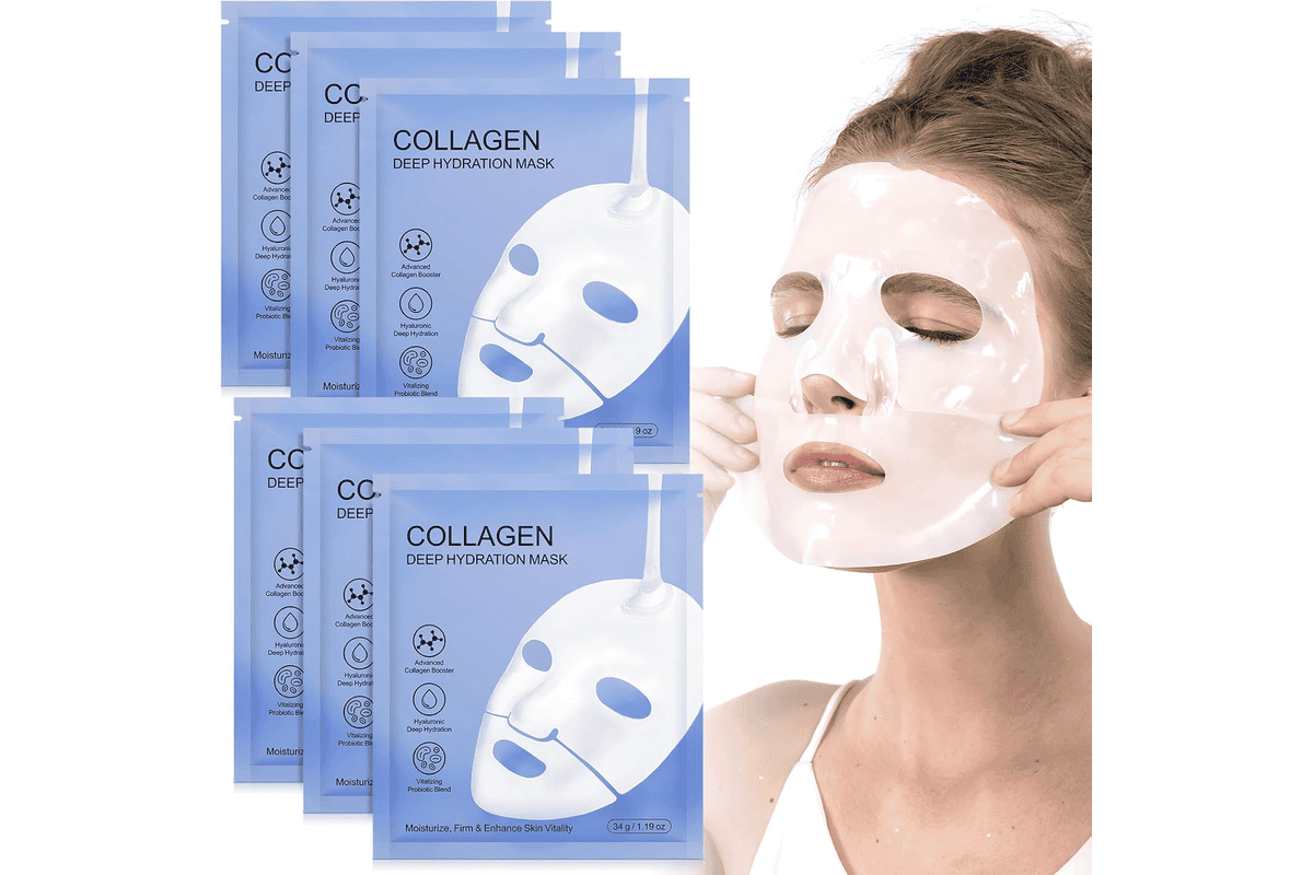 Masque Collagène Coréen lot 6 pièces anti-rides liftant bon plan Amazon juin 2026 prix promo 7,23 euros