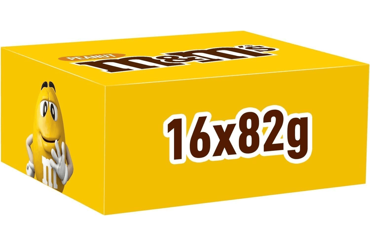 M&M's PEANUT — Bonbons chocolat au lait & cacahuètes, grand format (lot de 16) Amazon 15,81 euros juillet 2026 bon plan