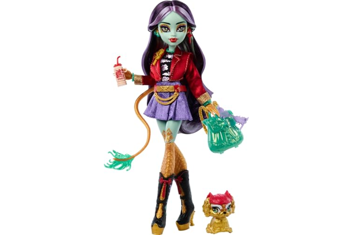 Poupée Monster High Jinafire Long avec son animal Cloudy Yun Yun et ses accessoires