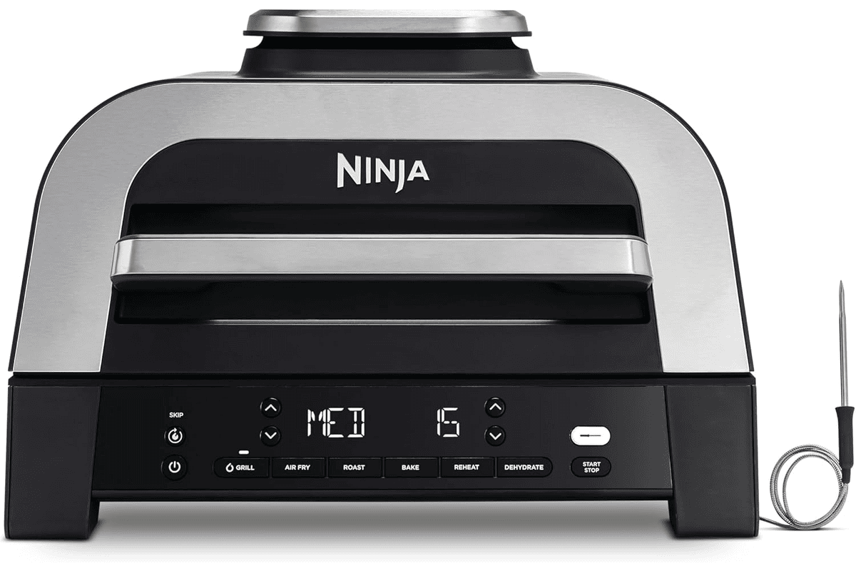 Ninja MAX DG551EU grill intérieur multifonction 6-en-1 grill friteuse air rôtir cuire déshydrater réchauffer 3,8 L thermomètre à 209,99 € Amazon