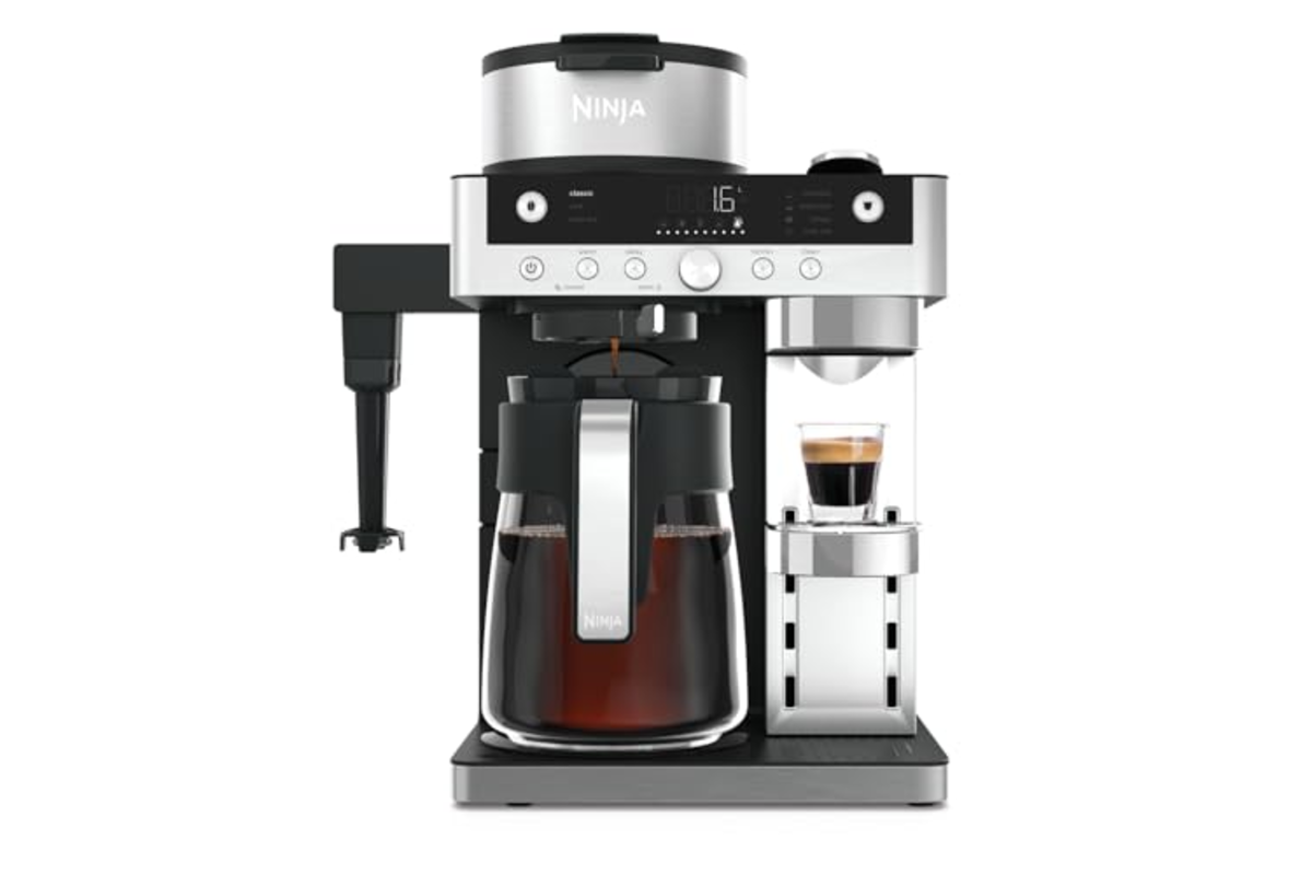 Bon plan Amazon Ninja Prestige machine cafe filtre capsules 2en1 mousseur lait ecran LCD mai 2026