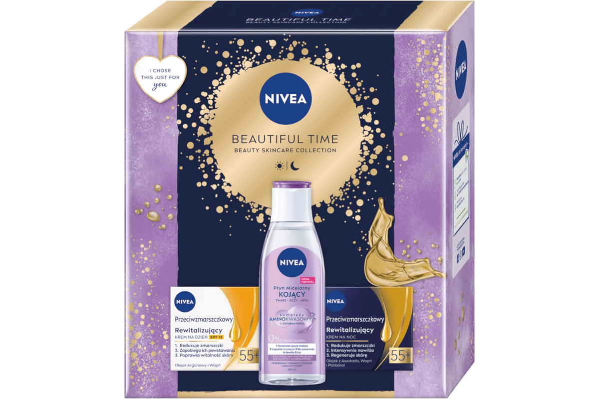 Nivea Coffret cadeau BEAUTIFUL TIME sélection soin femme iconiques bleu blanc box prête à offrir 15,39 € Amazon