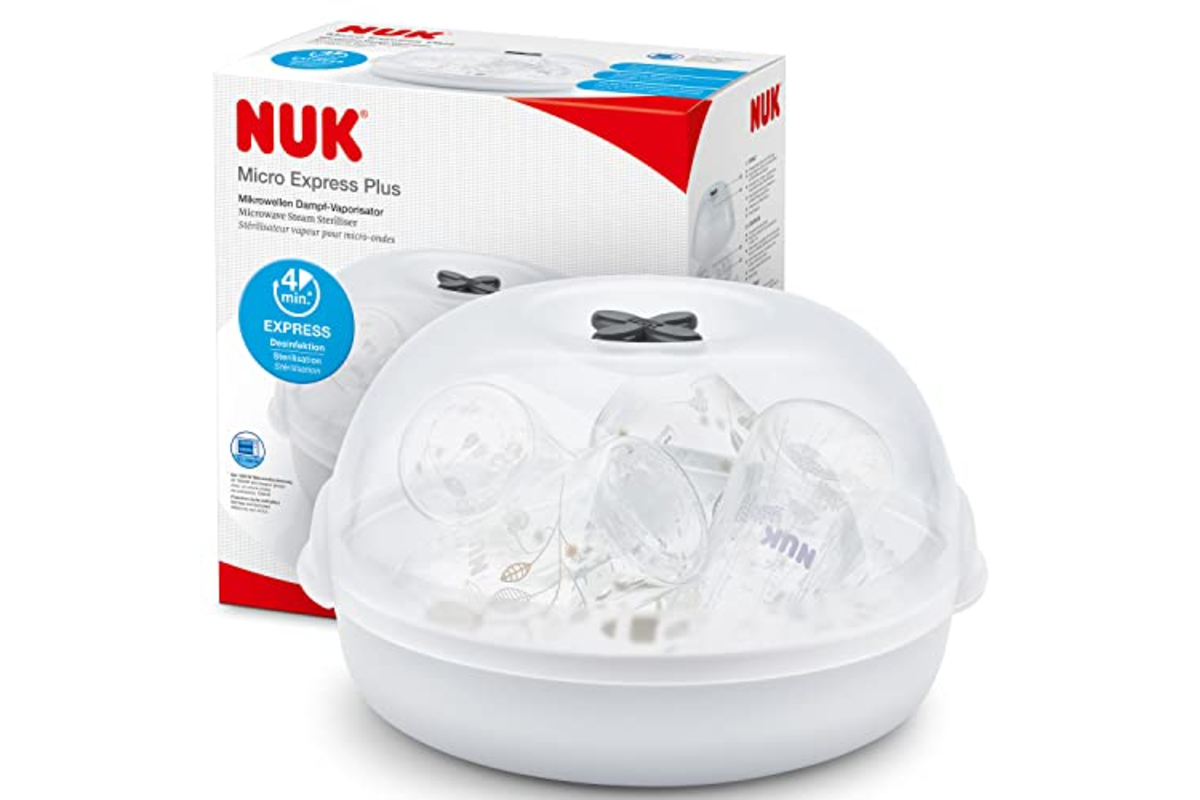 NUK Micro Express Plus Stérilisateur Biberon Micro-Ondes à 19,19 € sur Amazon (-31%)