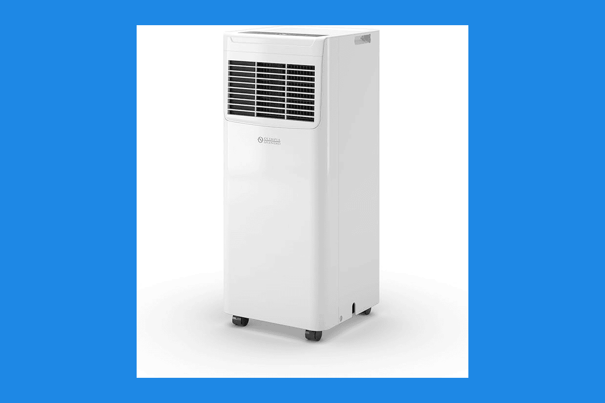 Olimpia Splendid Dolceclima Slim 8 WWB climatiseur portable 8000 BTU ultra slim design classe A 2,1 kW refroidissement déshumidification ventilation 236,79 euros Amazon